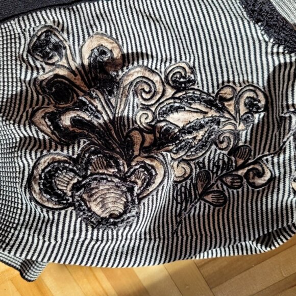 Gianfranco ferre embroidered 3/4 sleeve crop cardigan - S - Picture 6 of 8